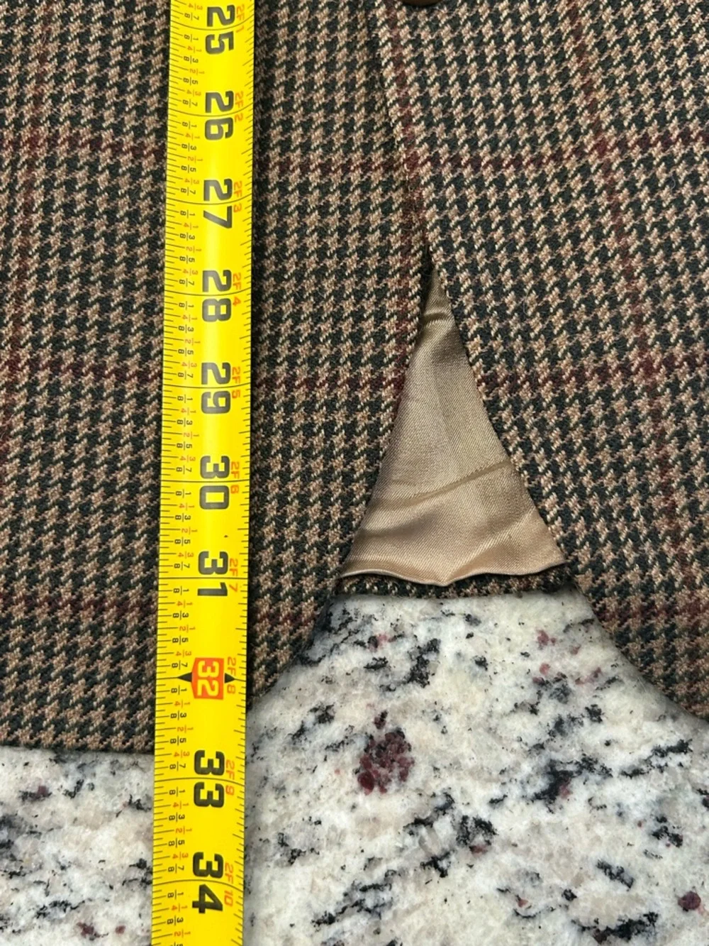Polo University Club VTG Ralph Lauren Wool Alpaca Houndstooth Sport‎ Coat 44R